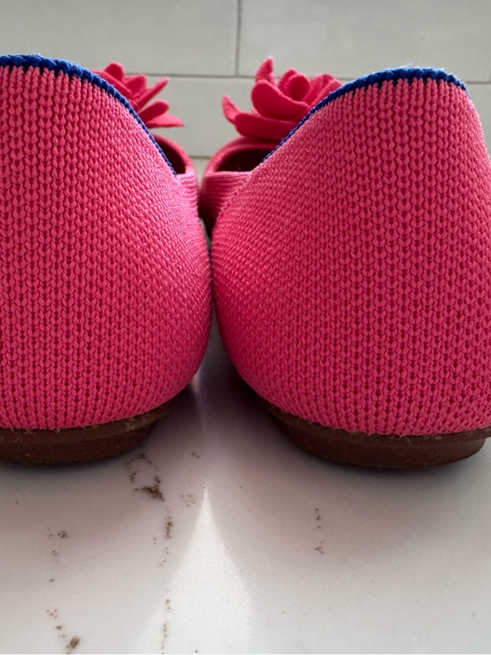 Rothy's The Petal Square Toe Ballet Flat Soirée Pink Size 7 Barbiecore Girlie - Picture 5 of 13